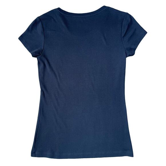 Banana Republic Black Fitted Scoop Neck Pima Cotton Tee Shirt – Medium - Picture 4 of 10